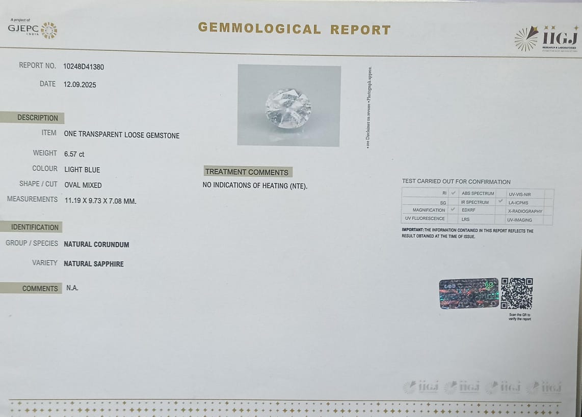 BSP14891 2 BLUE SAPPHIRE 6.57 Ct.