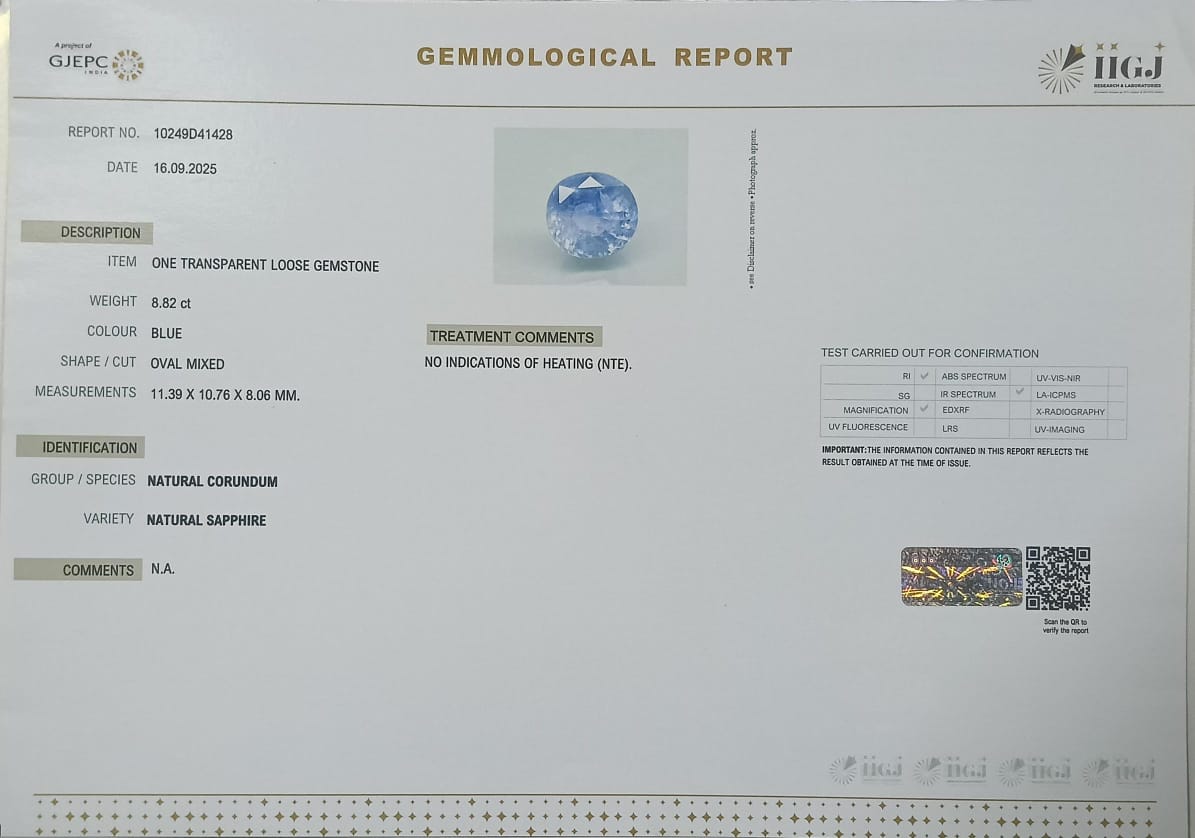 BLUE SAPPHIRE 8.82 Ct. 3 BSP14913 2 BLUE SAPPHIRE 8.82 Ct.