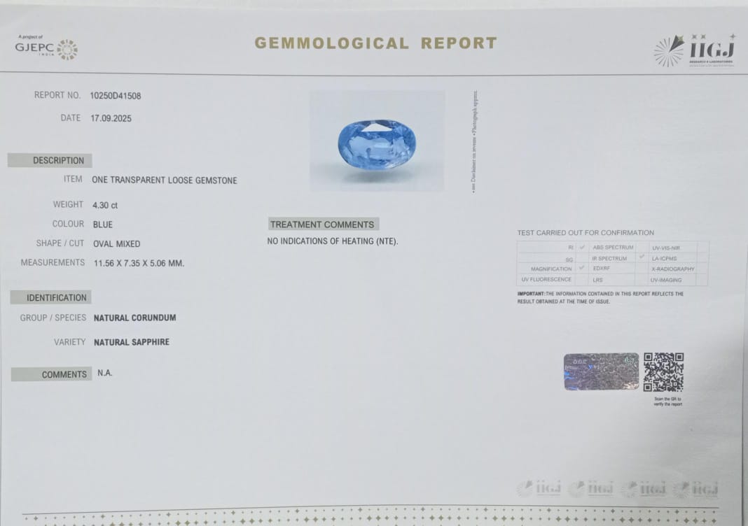 BLUE SAPPHIRE 4.3 Ct. 3 BSP14944 2 BLUE SAPPHIRE 4.3 Ct.