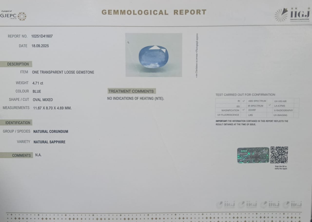 BSP14975 2 BLUE SAPPHIRE 4.71 Ct.