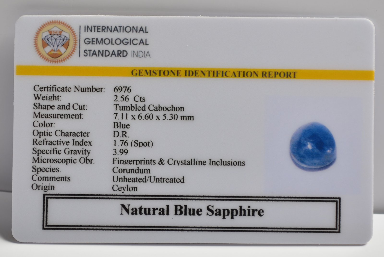 BSP15048 2 BLUE SAPPHIRE 2.56 Ct.