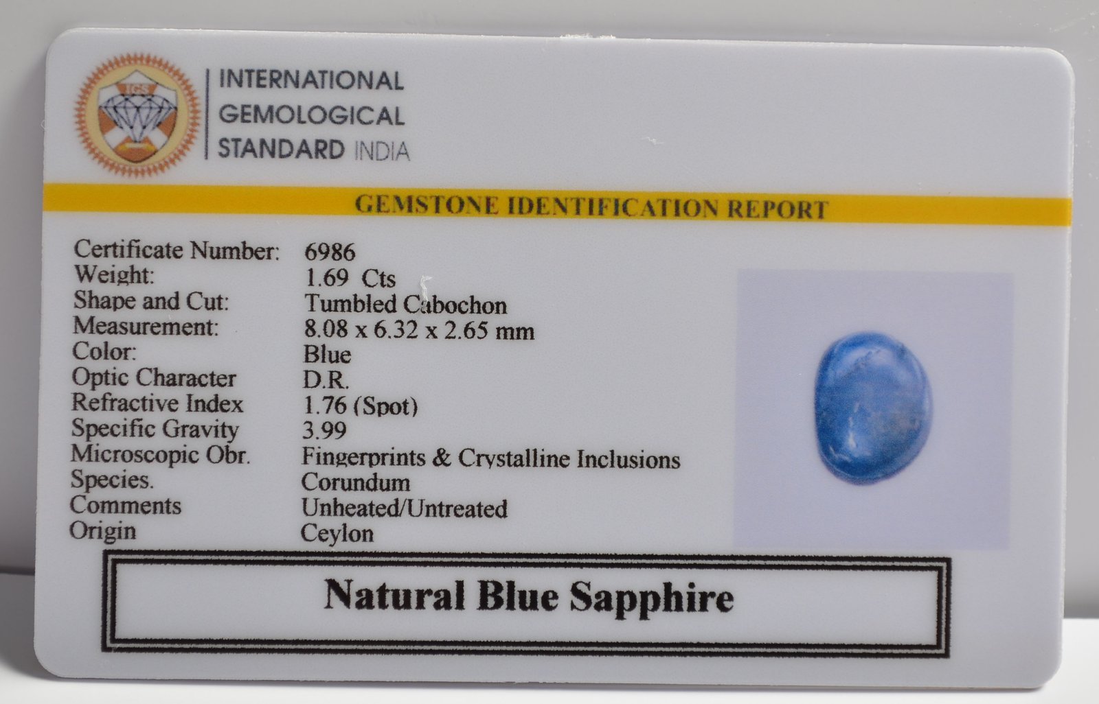 BSP15058 2 1 BLUE SAPPHIRE 1.69 Ct.