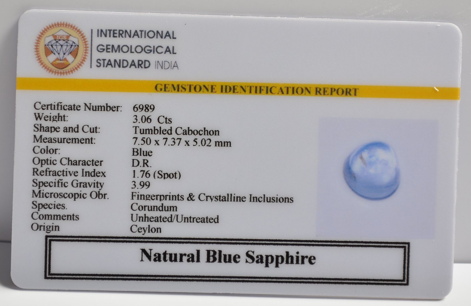 BSP15061 2 1 BLUE SAPPHIRE 3.06 Ct.