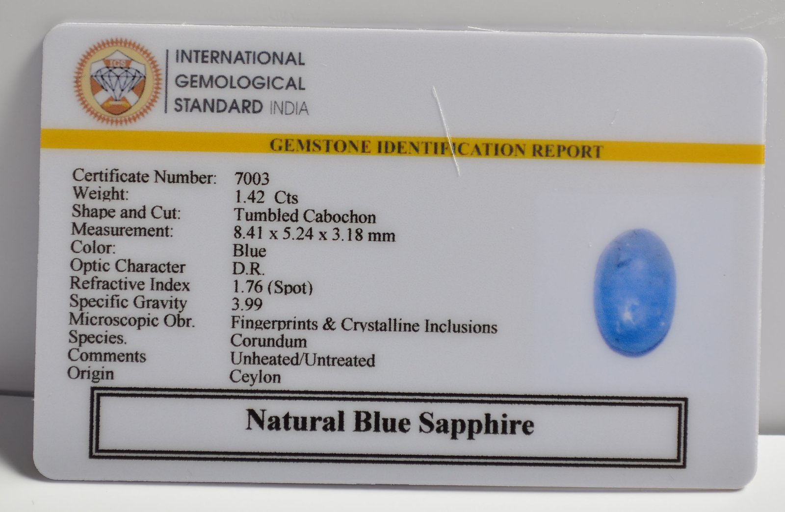 BSP15075 2 BLUE SAPPHIRE 1.42 Ct.