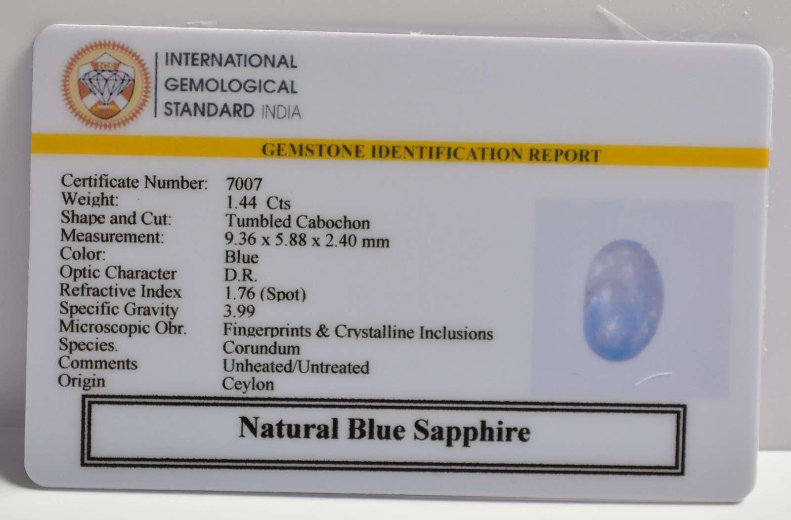 BSP15079 2 BLUE SAPPHIRE 1.44 Ct.