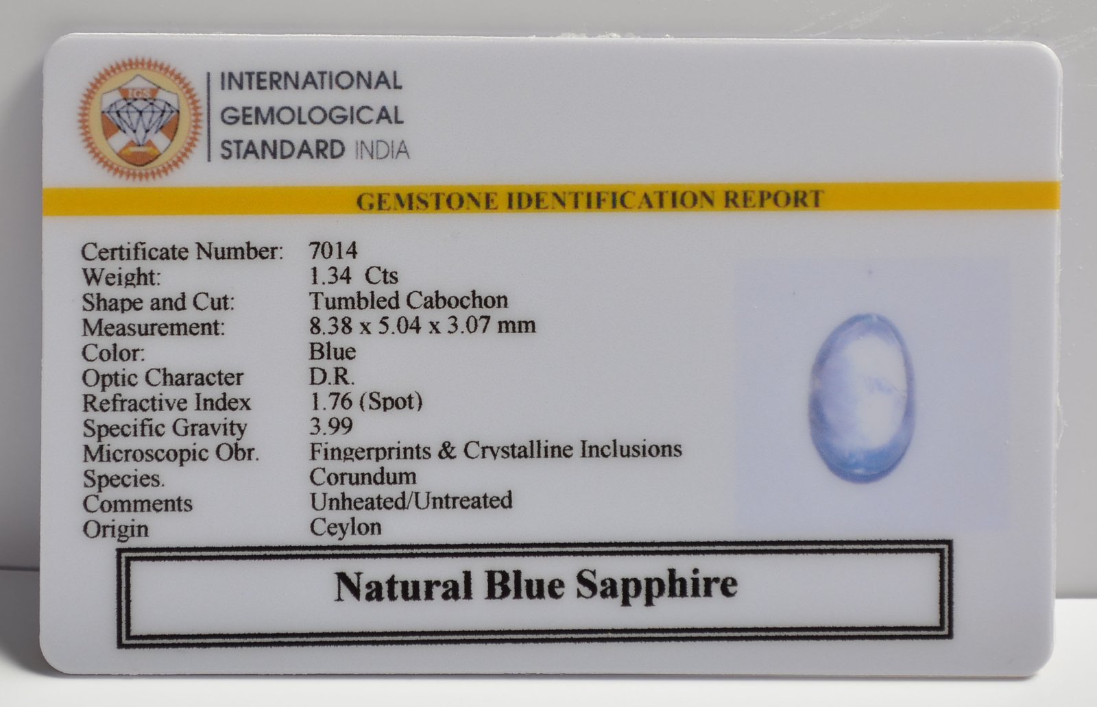 BSP15086 2 BLUE SAPPHIRE 1.34 Ct.