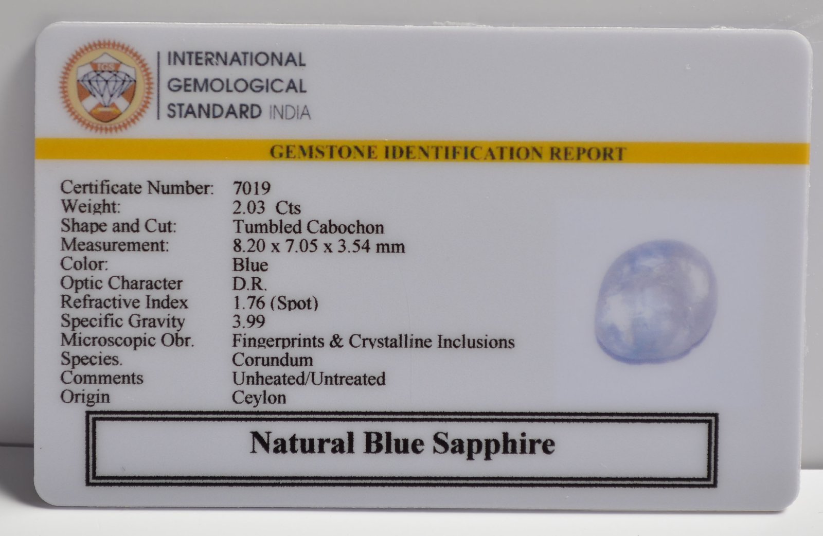 BSP15091 2 1 BLUE SAPPHIRE 2.03 Ct.