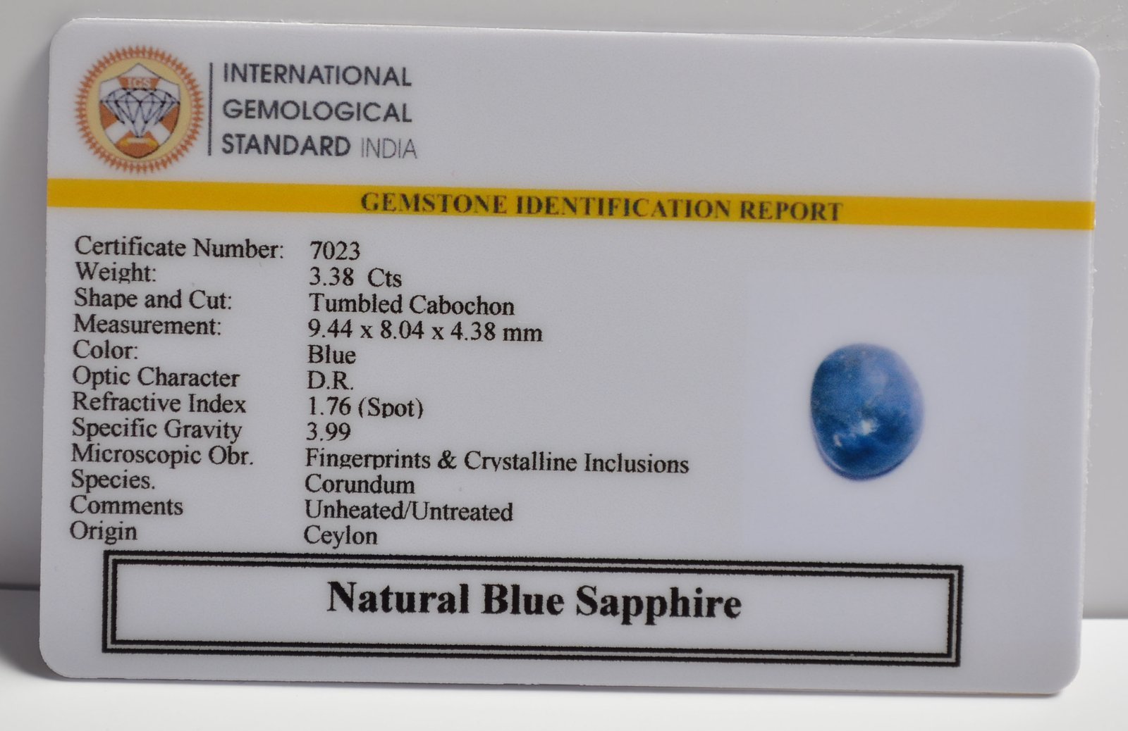 BSP15095 2 1 BLUE SAPPHIRE 3.38 Ct.