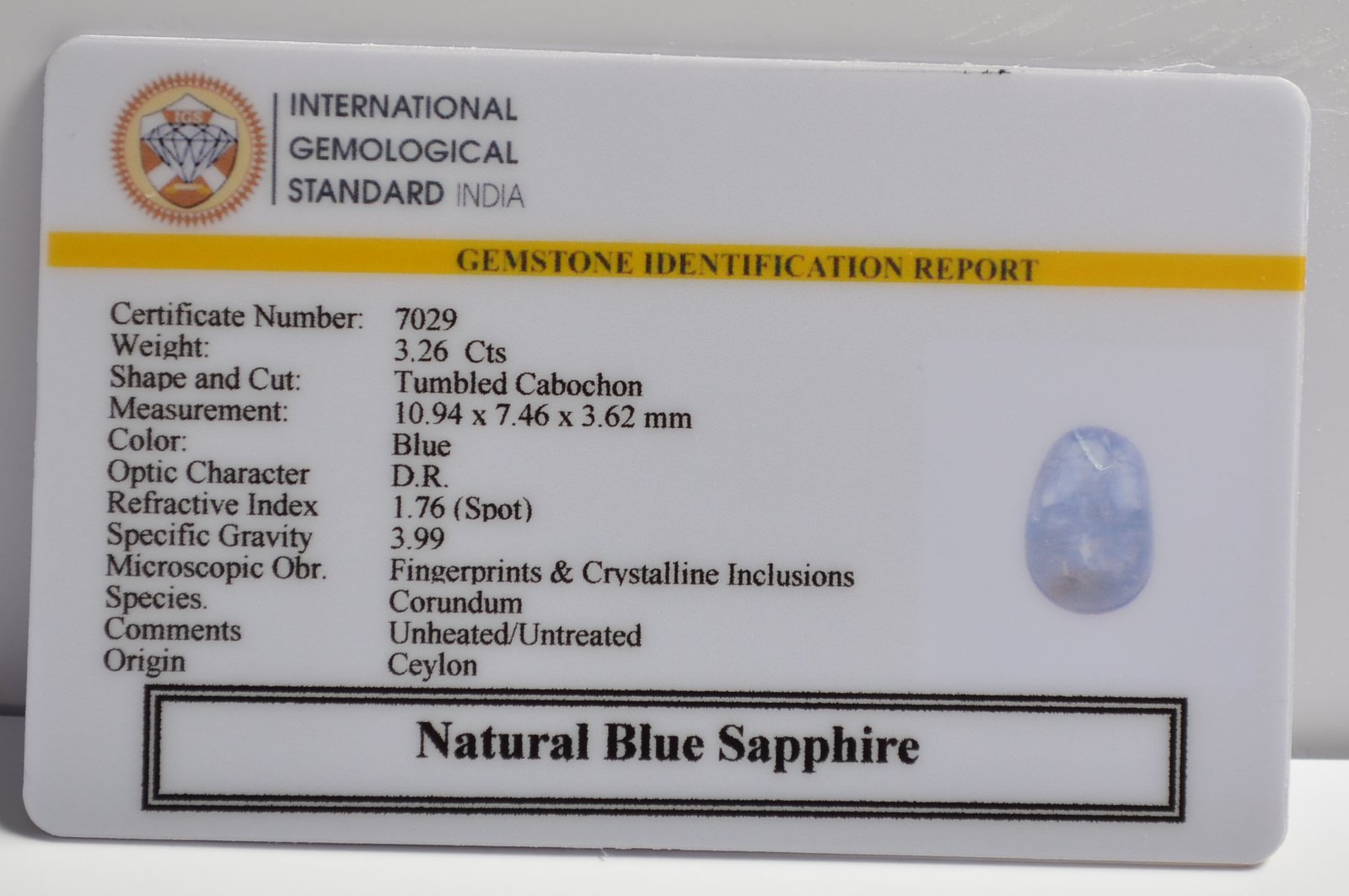BSP15101 2 1 BLUE SAPPHIRE 3.26 Ct.