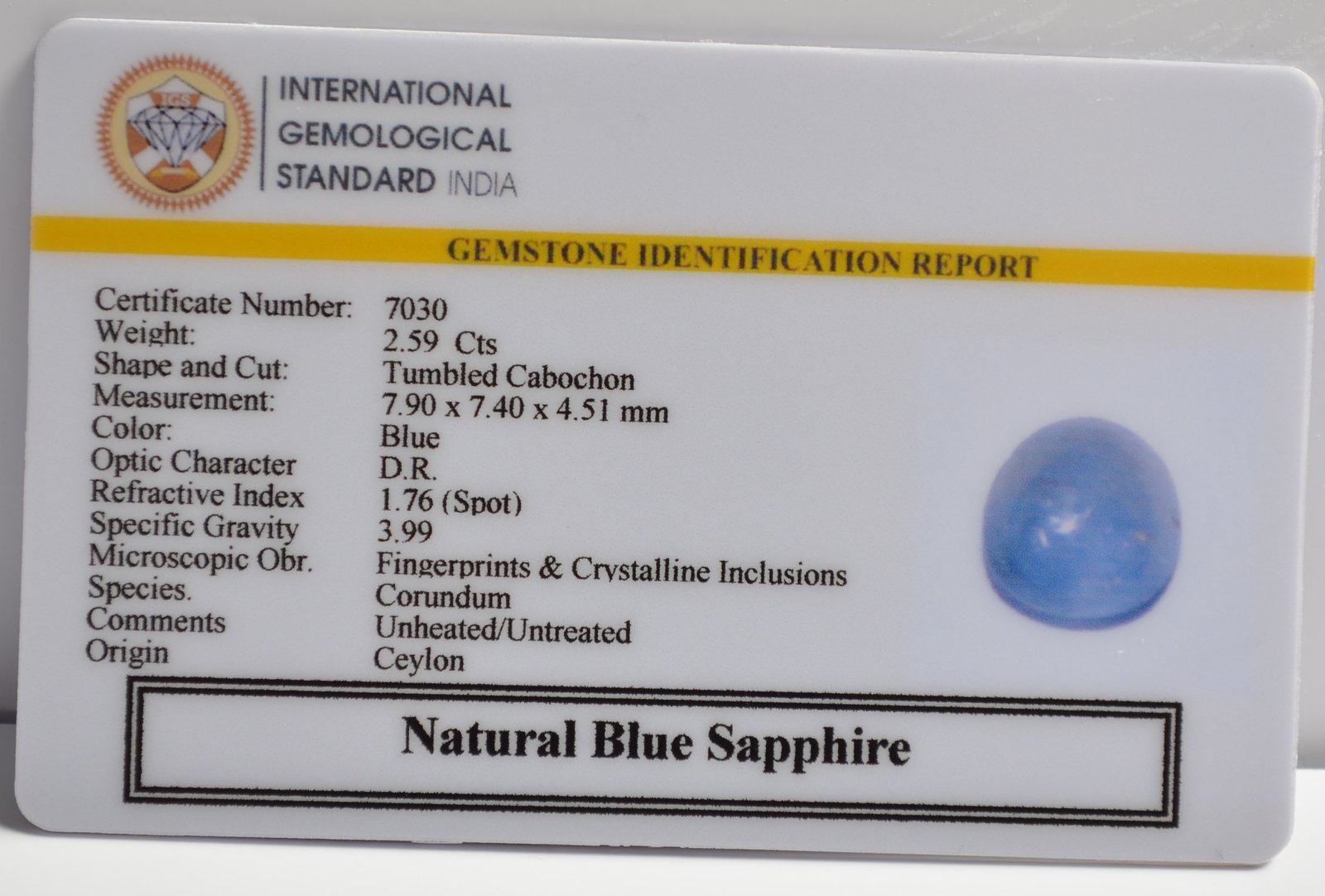 BSP15102 2 1 BLUE SAPPHIRE 2.59 Ct.