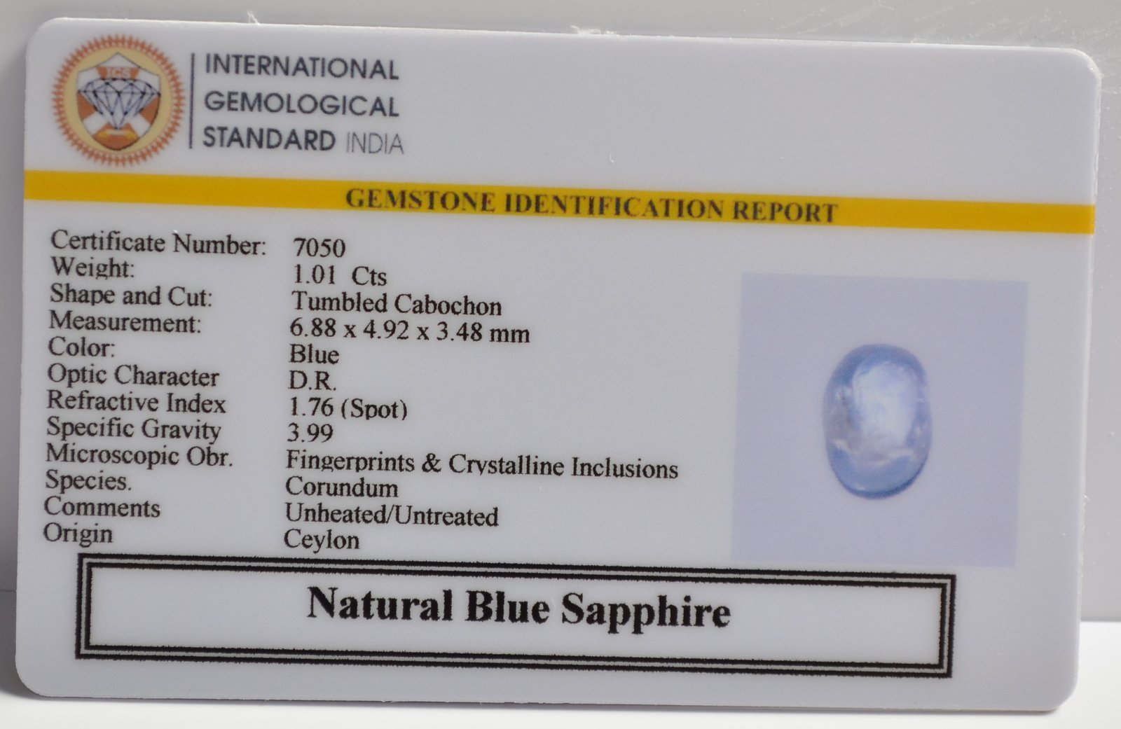 BSP15122 2 1 BLUE SAPPHIRE 1.01 Ct.