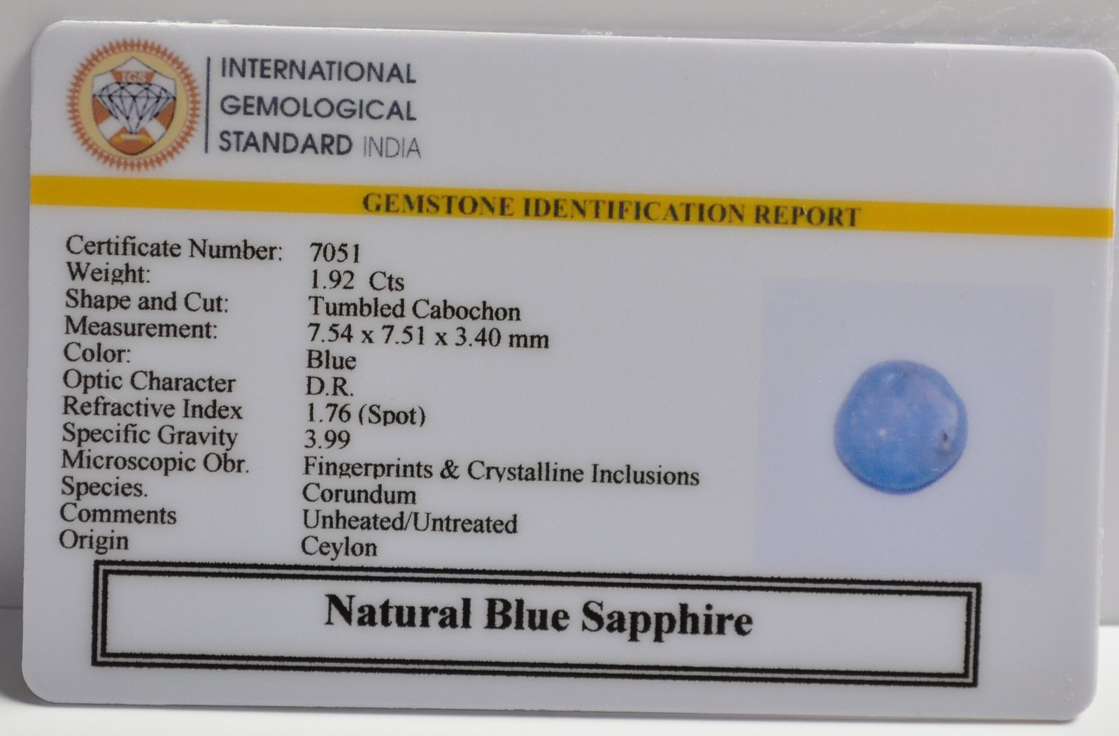 BSP15123 2 1 BLUE SAPPHIRE 1.92 Ct.