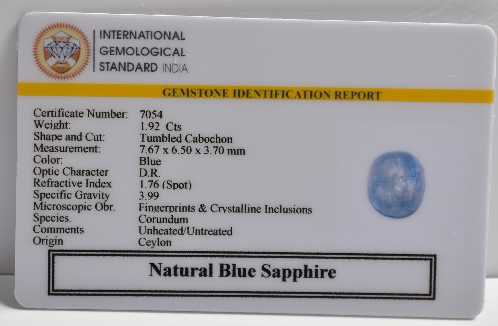BSP15126 2 BLUE SAPPHIRE 1.92 Ct.