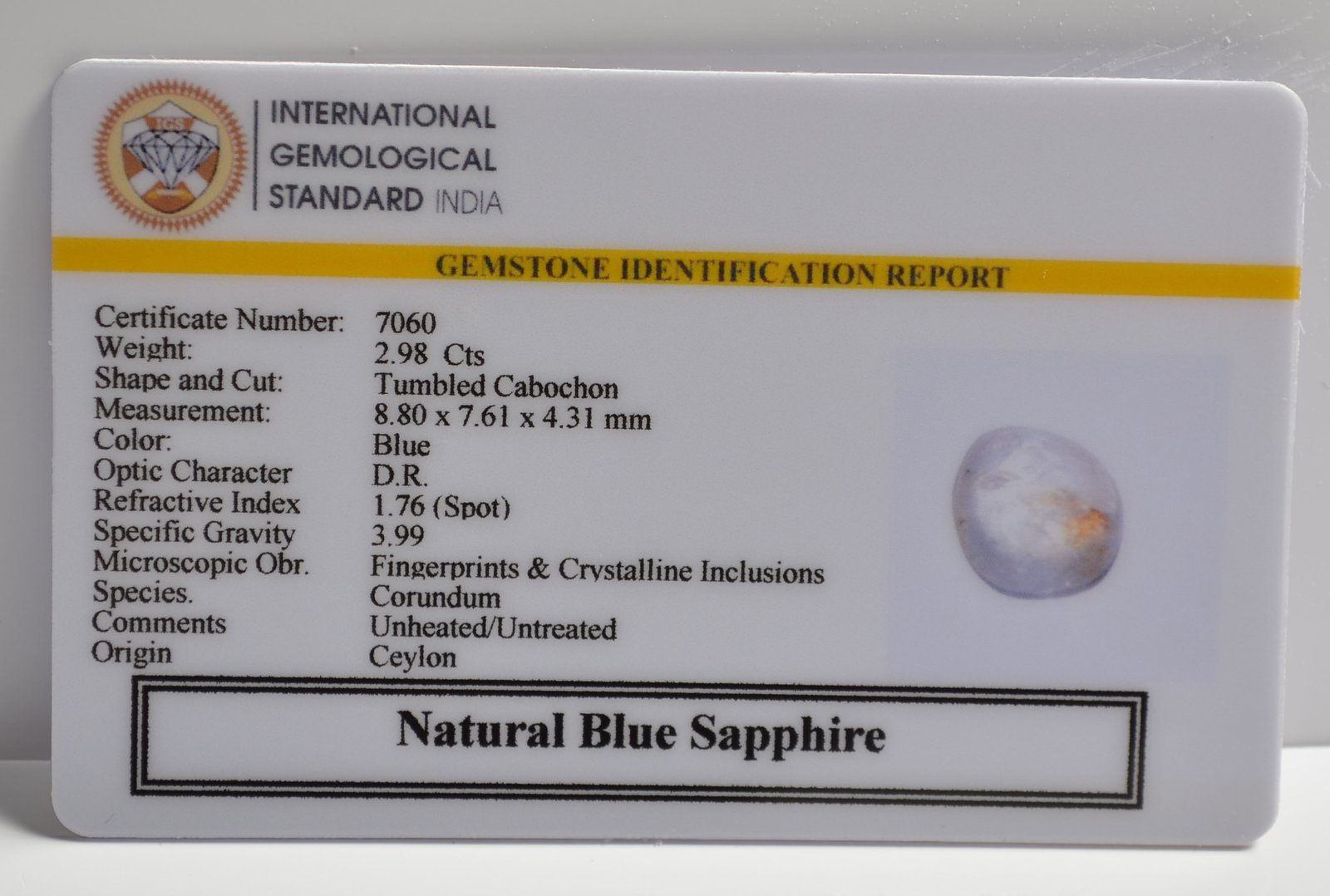 BSP15132 2 1 BLUE SAPPHIRE 2.98 Ct.