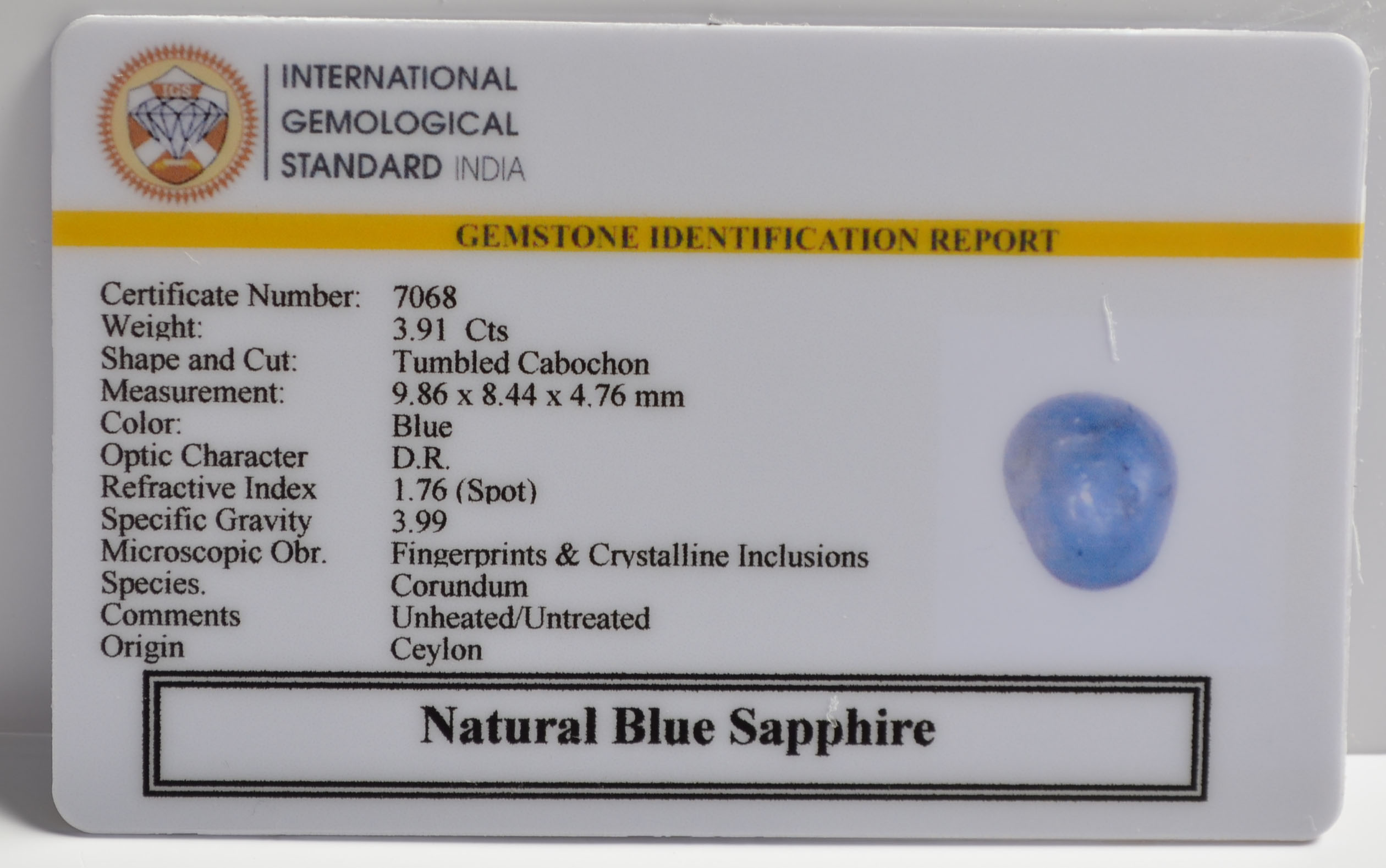 BSP15140 2 BLUE SAPPHIRE 3.91 Ct.