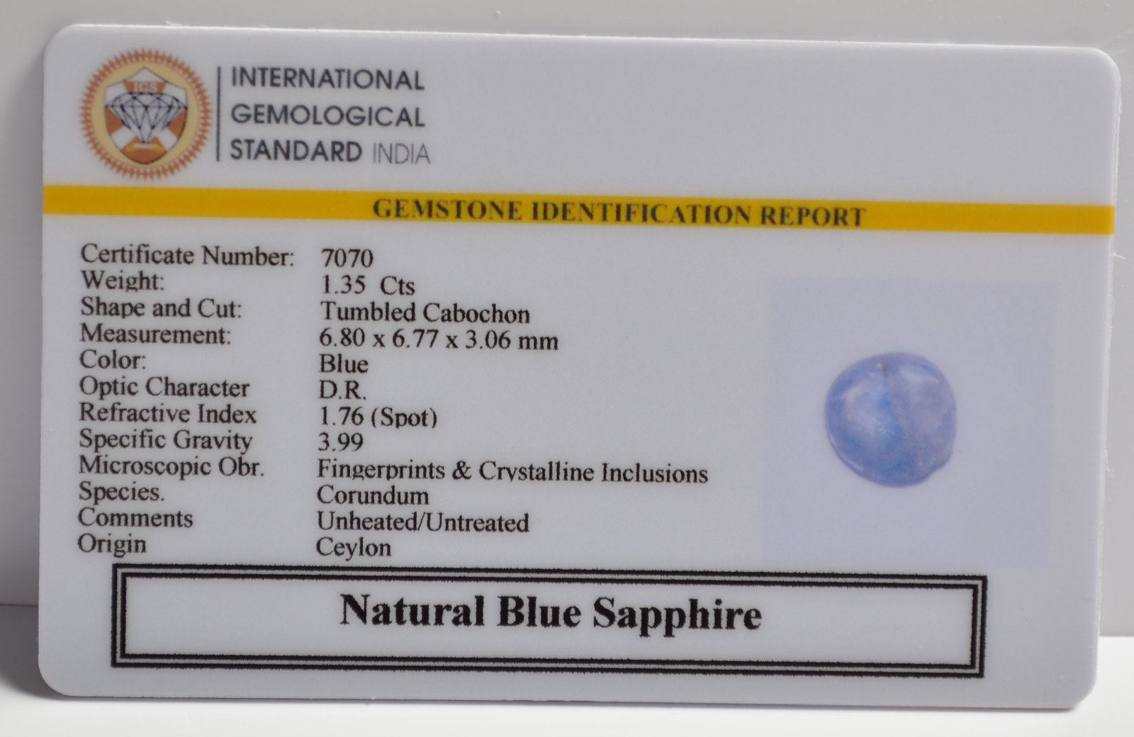 BSP15142 2 BLUE SAPPHIRE 1.35 Ct.