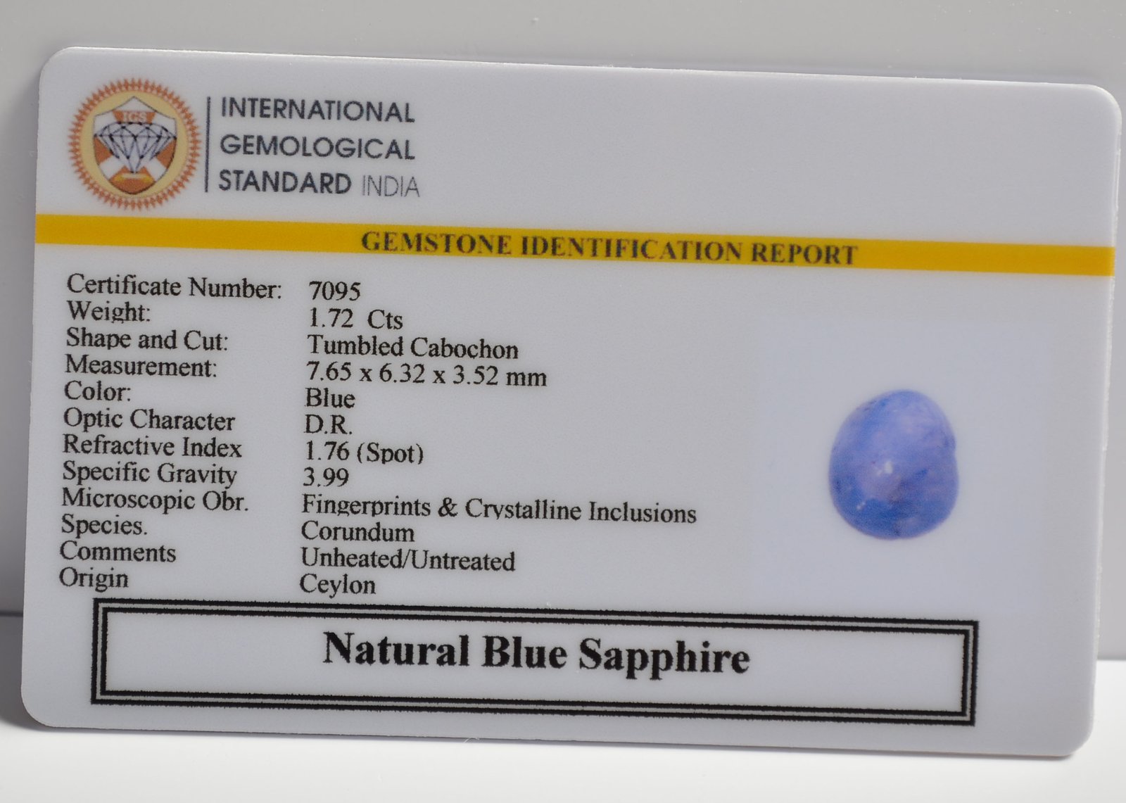 BSP15167 2 BLUE SAPPHIRE 1.72 Ct.