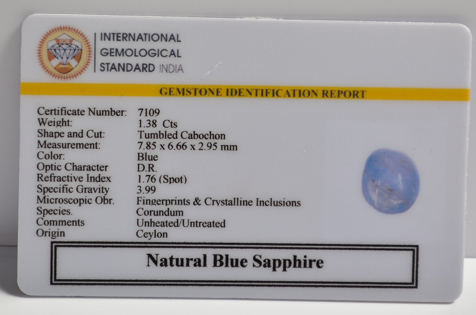 BSP15181 2 BLUE SAPPHIRE 1.38 Ct.