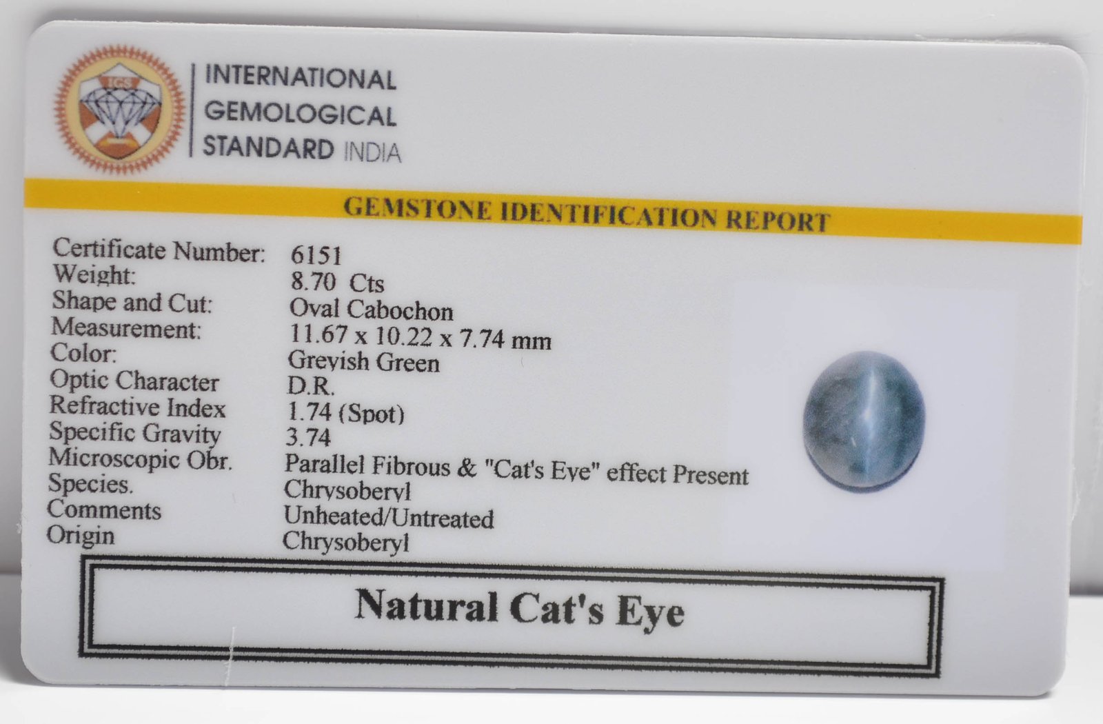 CE2852 2 CATS EYE 8.7 Ct.