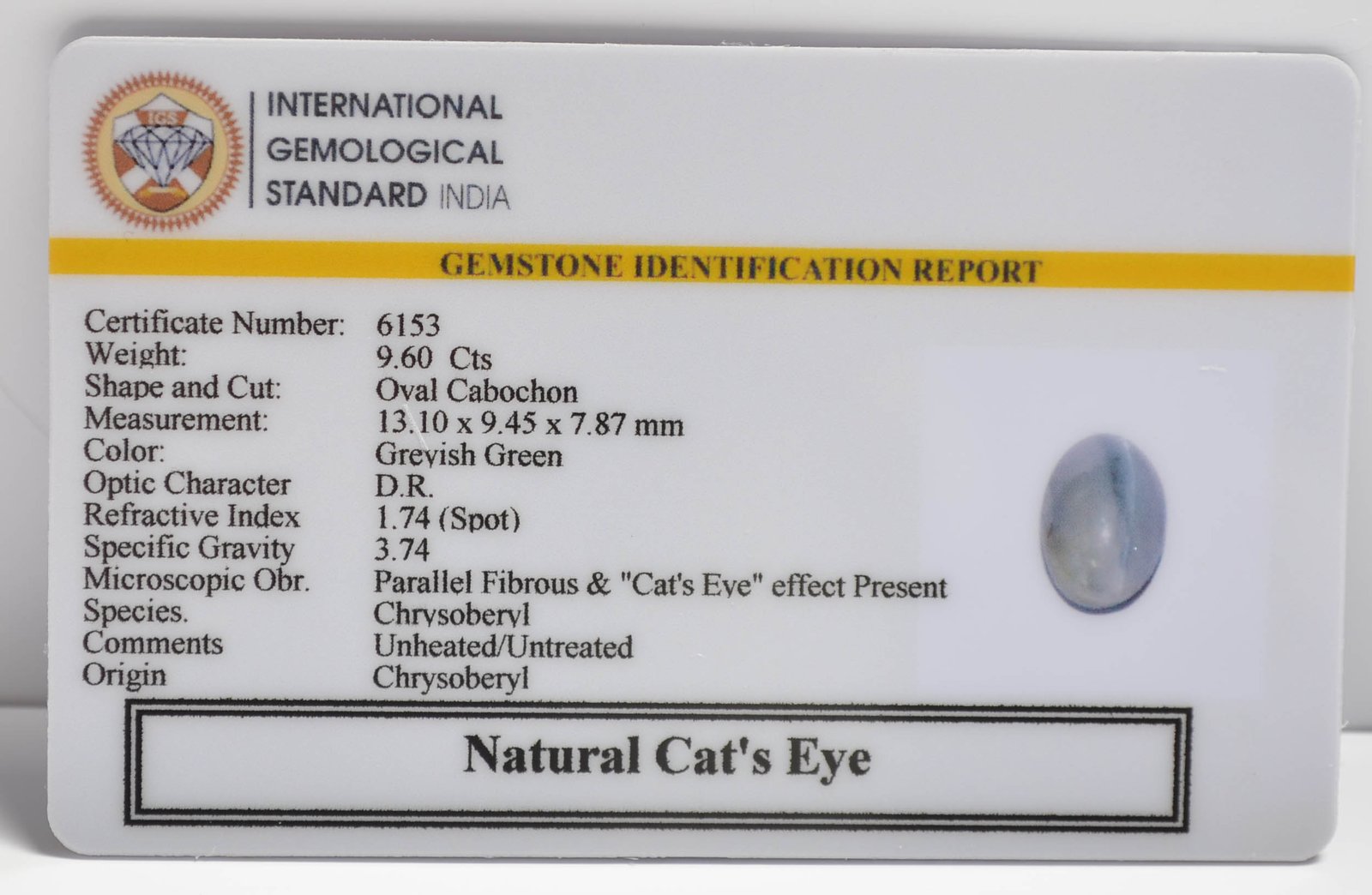 CE2853 2 CATS EYE 9.6 Ct.