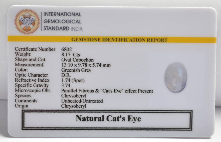 CE2860 2 CATS EYE 8.17 Ct.