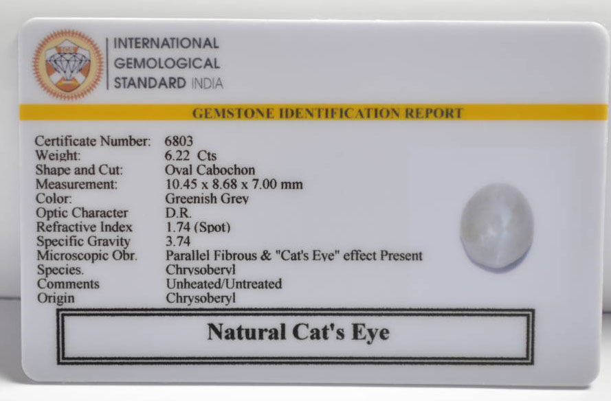 CE2861 2 CATS EYE 6.22 Ct.