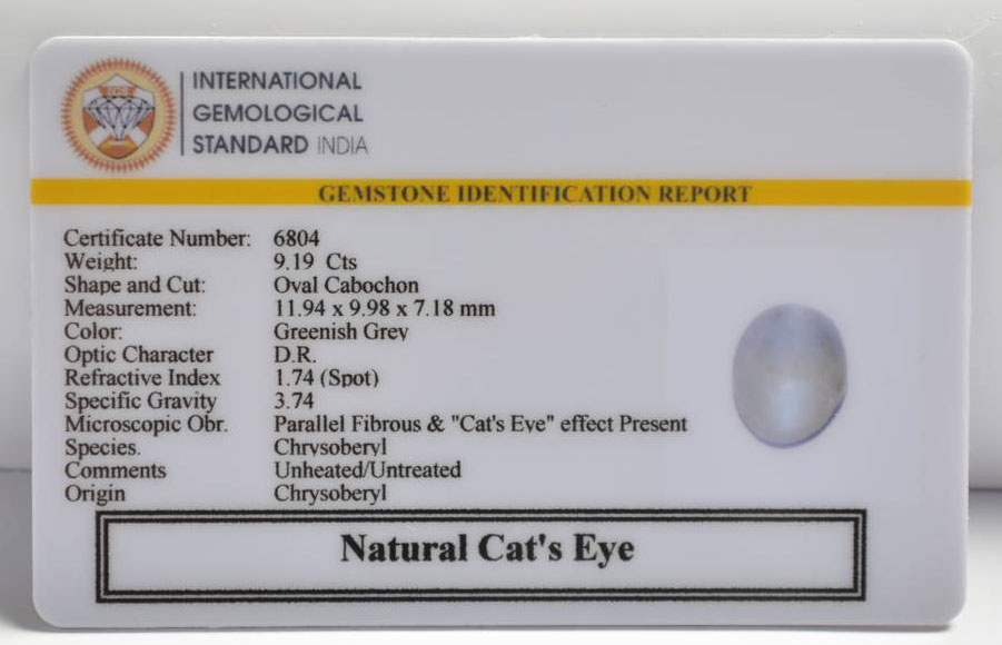 CE2862 2 CATS EYE 9.19 Ct.