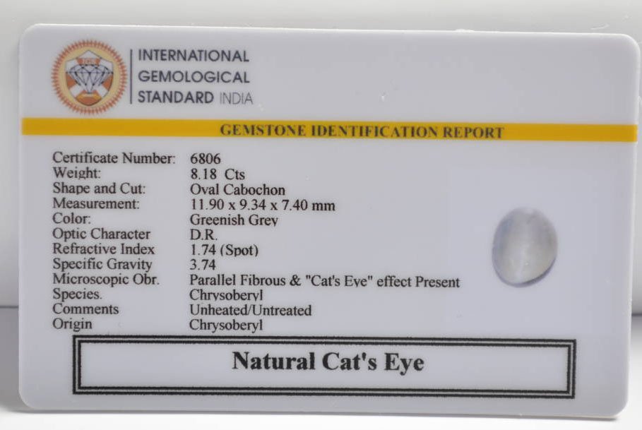 CE2864 2 CATS EYE 8.18 Ct.