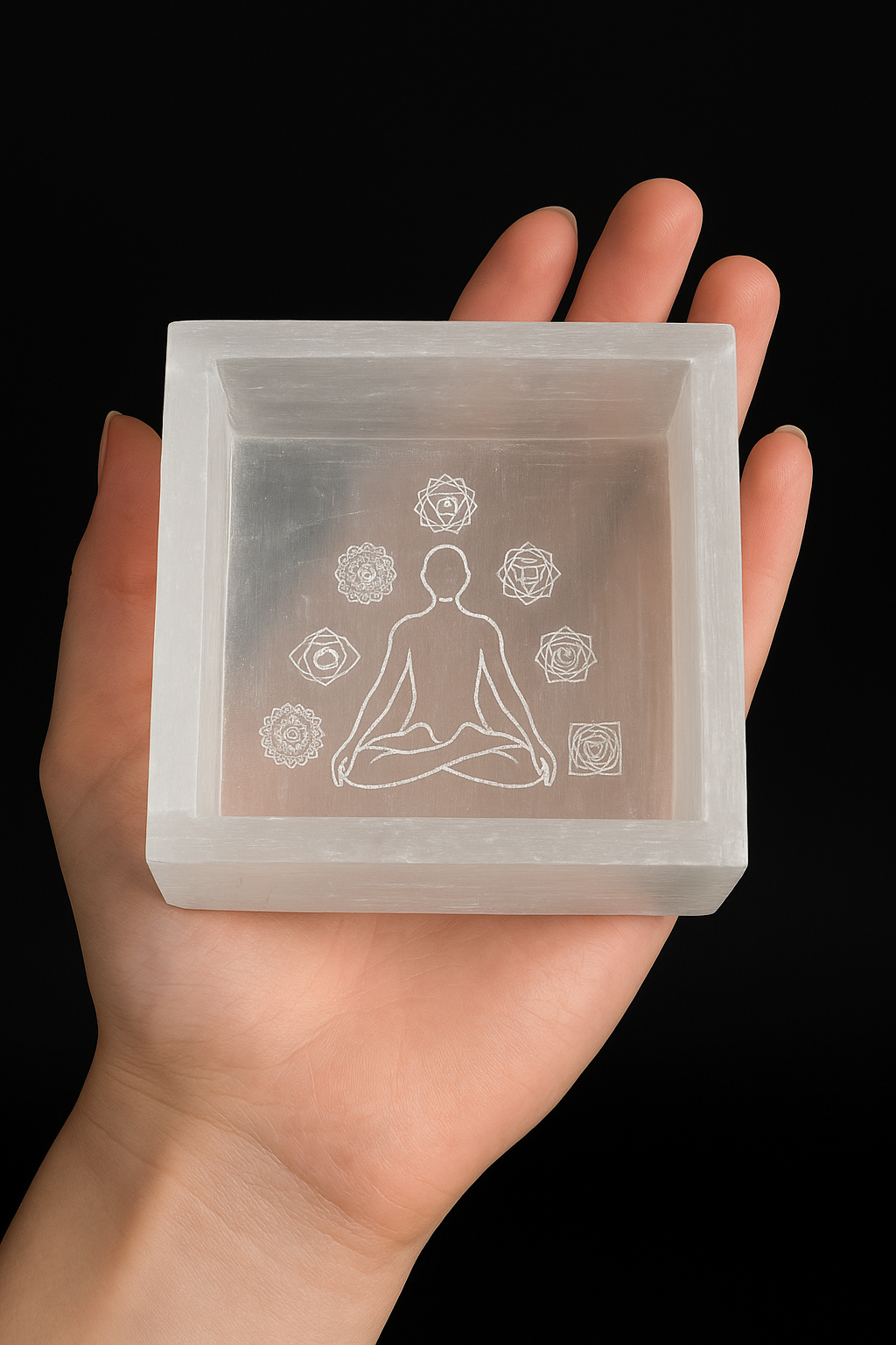 CHAKRA ALIGNMENT SELENITE TRAY 1 Chakra Alignment Selenite Tray