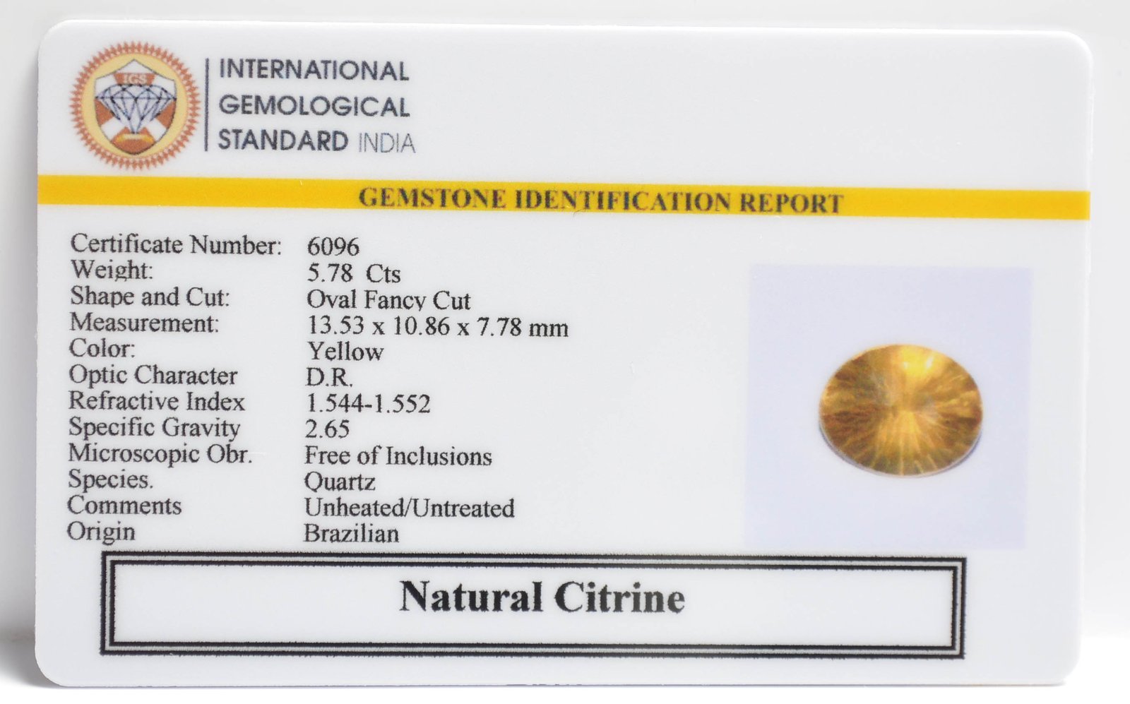 CIT2153 2 1 CITRINE 5.78 Ct.