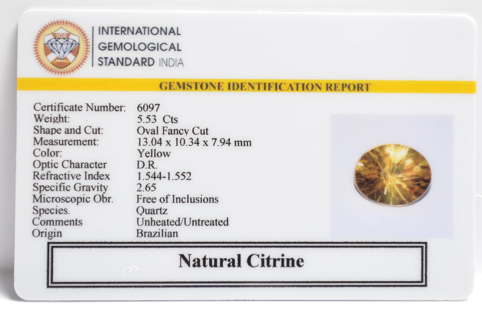 CIT2154 2 1 CITRINE 5.53 Ct.