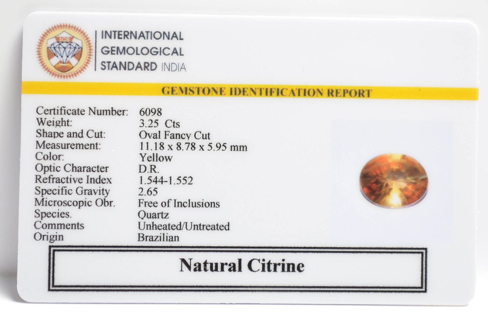 CIT2155 2 1 CITRINE 3.25 Ct.