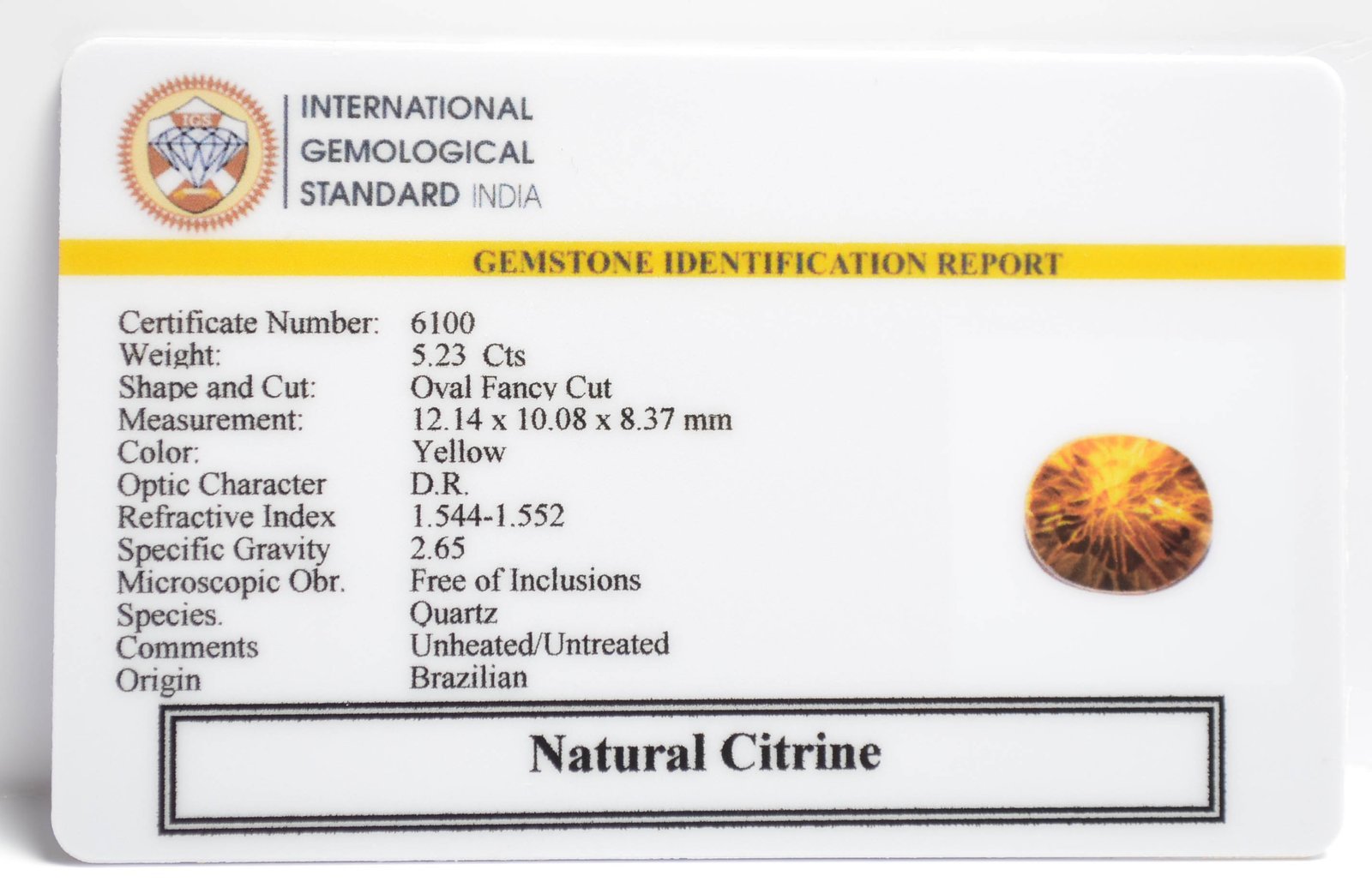 CIT2156 2 1 CITRINE 5.23 Ct.