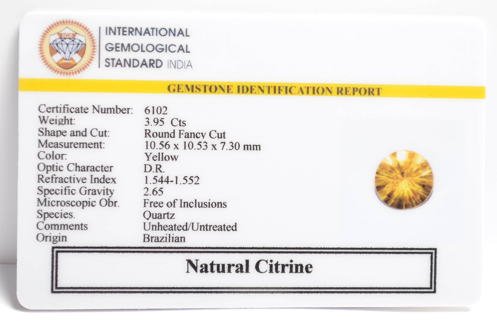 CITG2087 2 1 CITRINE 3.95 Ct.