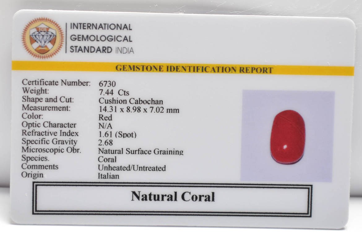 CRL6243 2 CORAL 7.44 Ct.