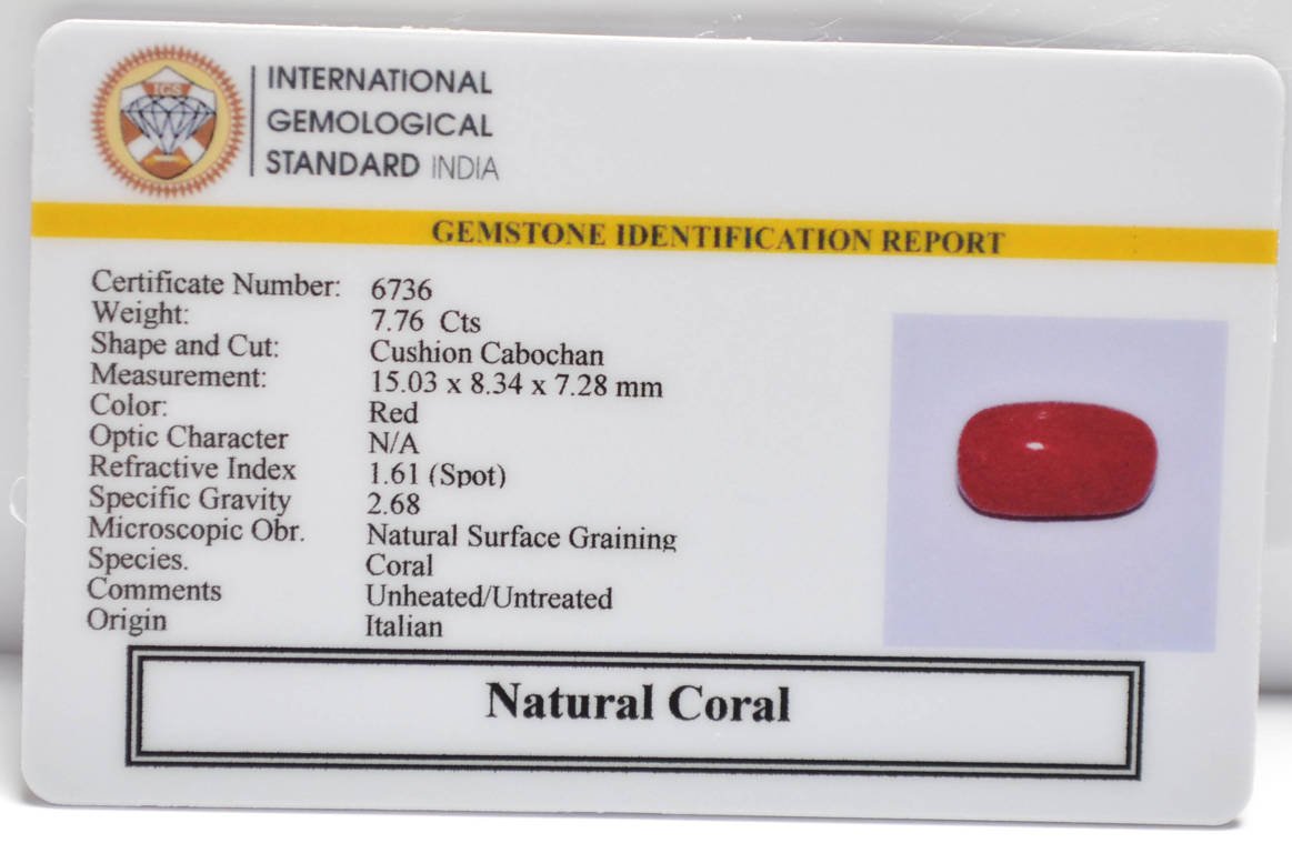 CRL6248 2 CORAL 7.76 Ct.