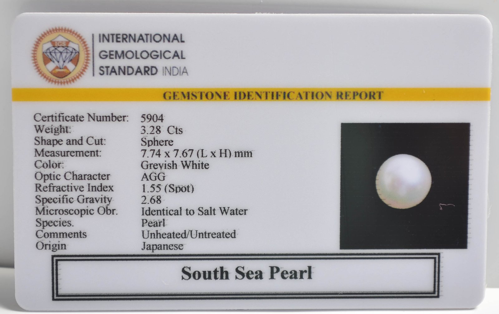 DSP2924 2 1 SOUTH SEA PEARL 3.28 Ct.