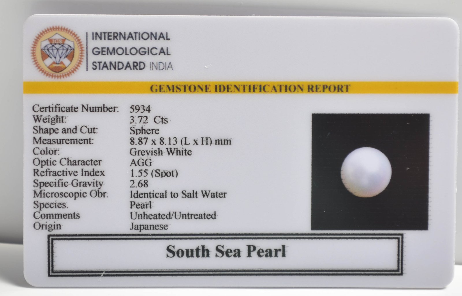 DSP2950 2 1 SOUTH SEA PEARL 3.72 Ct.