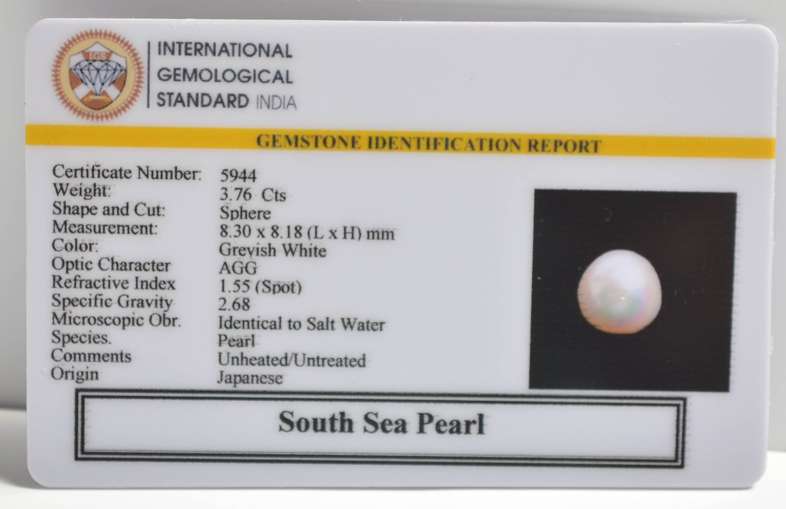DSP2957 2 1 SOUTH SEA PEARL 3.76 Ct.