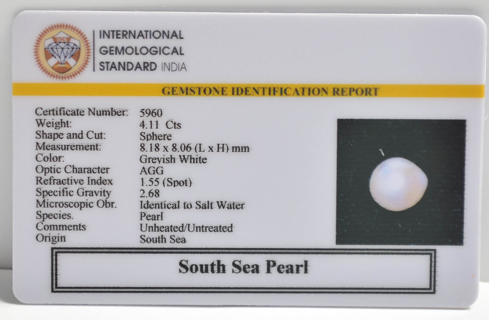 DSP2968 2 1 SOUTH SEA PEARL 4.11 Ct.
