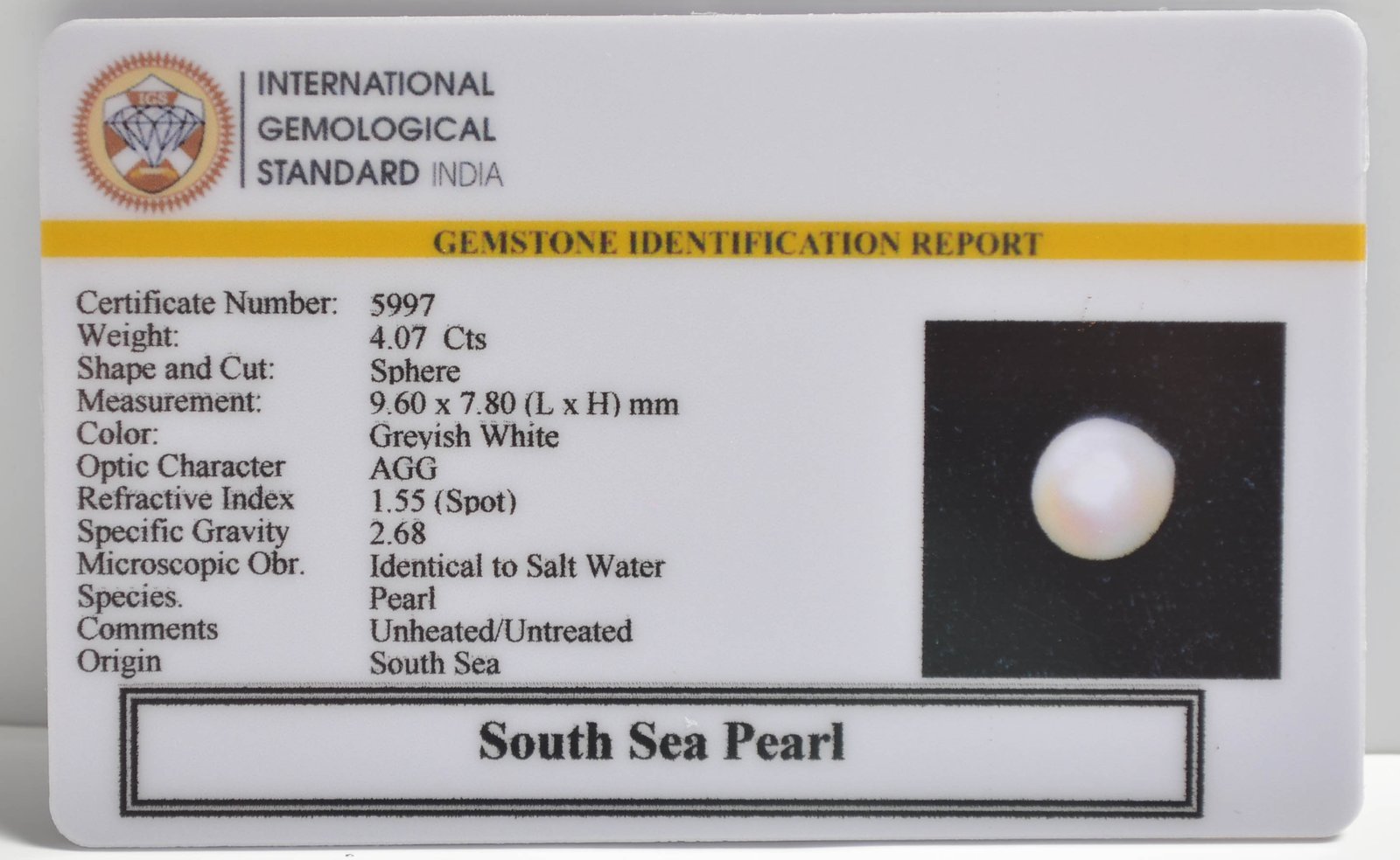 DSP2999 2 1 SOUTH SEA PEARL 4.07 Ct.