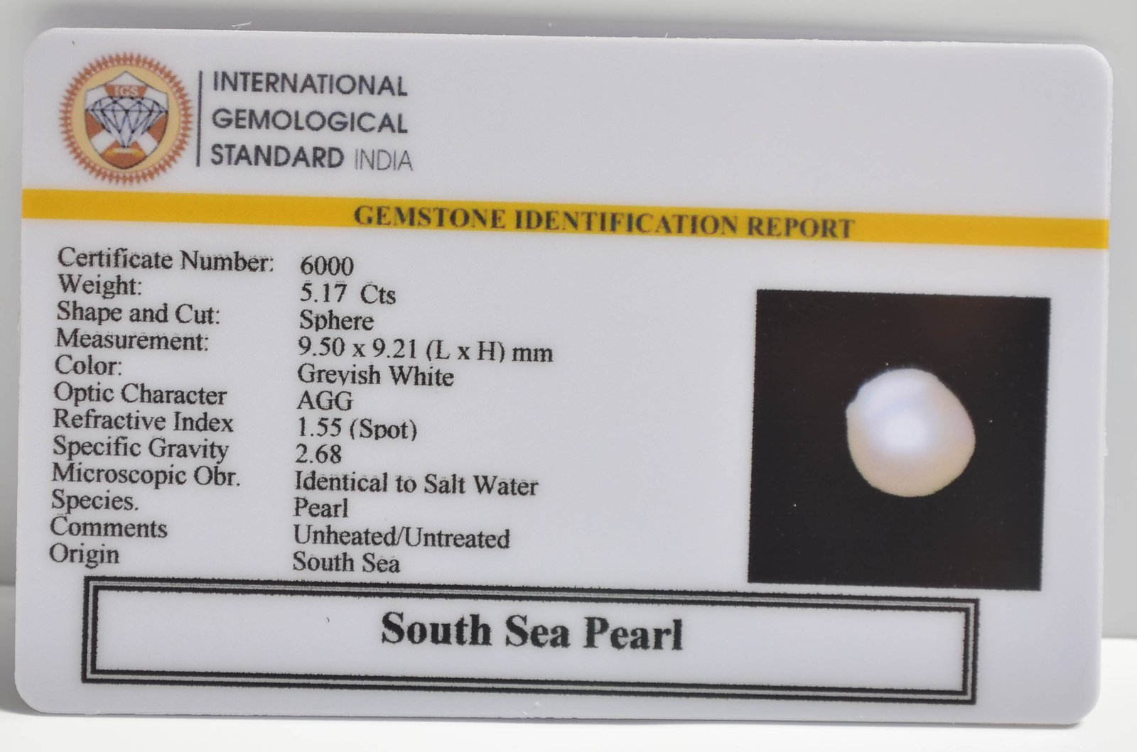DSP3002 2 1 SOUTH SEA PEARL 5.17 Ct.
