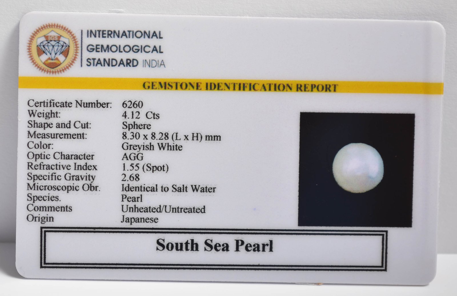 DSP3008 2 2 SOUTH SEA PEARL 4.12 Ct.