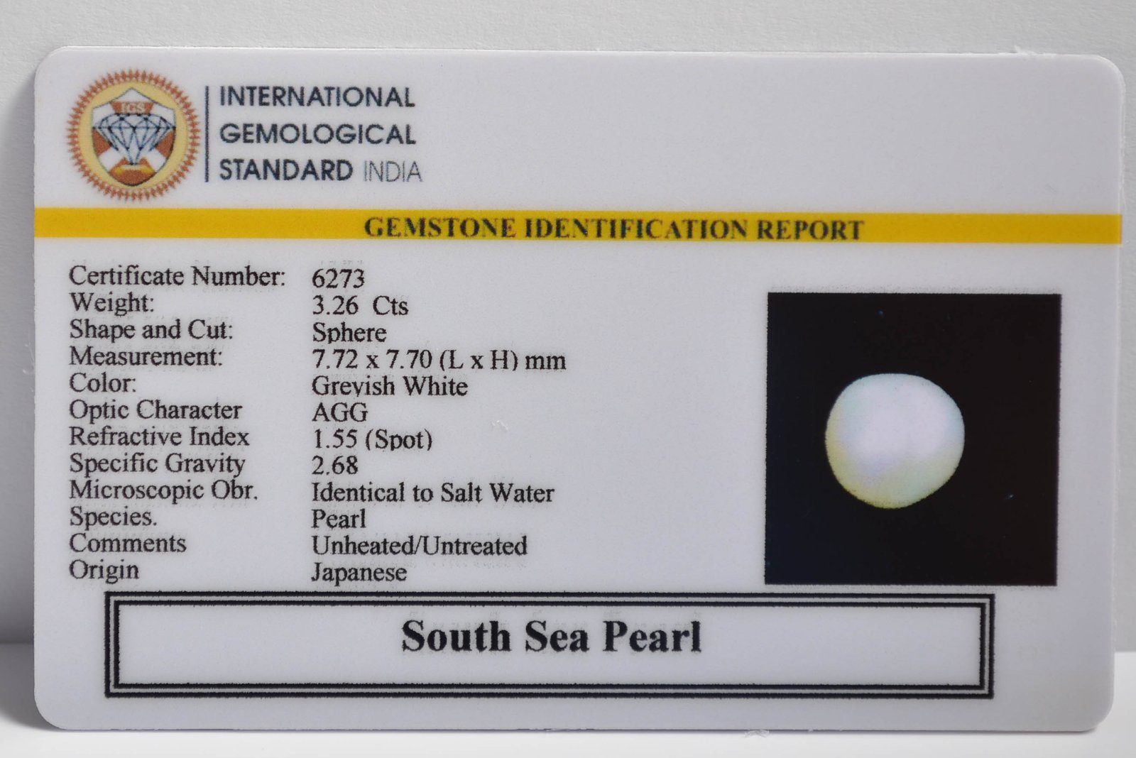 DSP3020 2 2 SOUTH SEA PEARL 3.26 Ct.