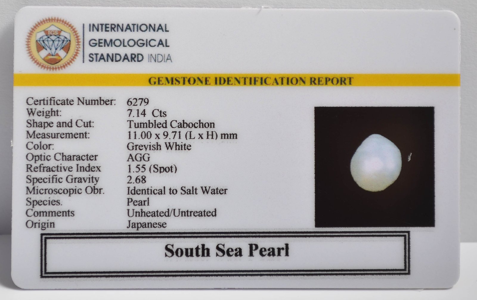 DSP3025 2 2 SOUTH SEA PEARL 7.14 Ct.