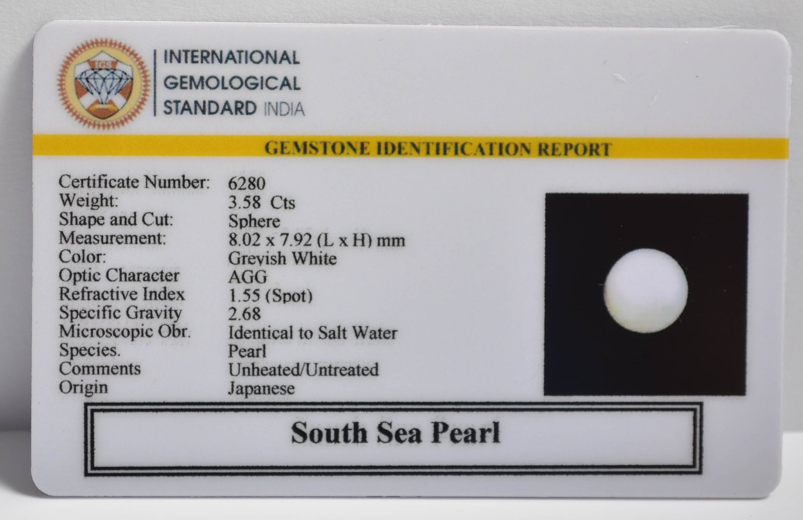 DSP3026 2 2 SOUTH SEA PEARL 3.58 Ct.