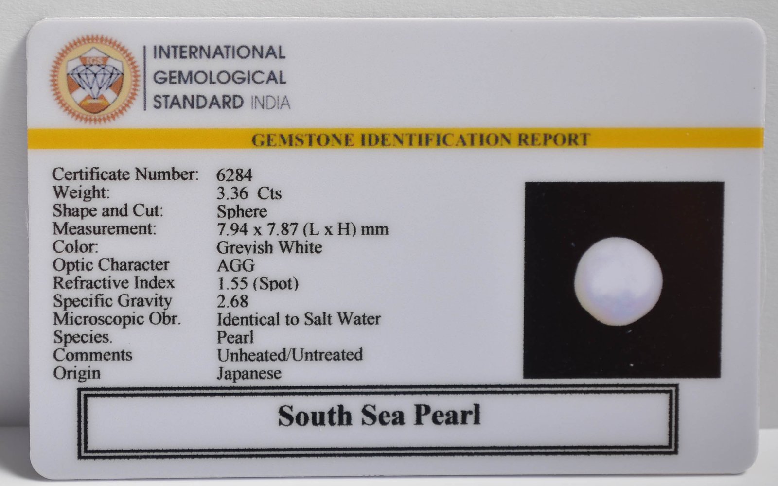 DSP3029 2 2 SOUTH SEA PEARL 3.36 Ct.