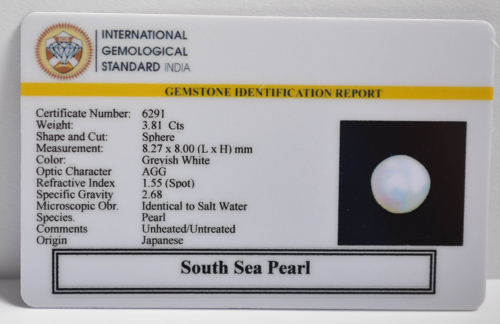 DSP3035 2 2 SOUTH SEA PEARL 3.81 Ct.