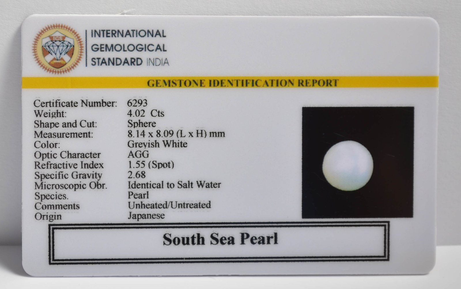 DSP3037 2 2 SOUTH SEA PEARL 4.02 Ct.