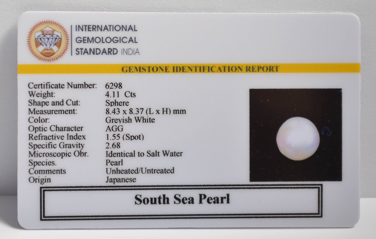 DSP3042 2 2 SOUTH SEA PEARL 4.11 Ct.